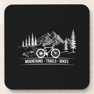 Mountain Trail Bikes - Cyclist Bike Rider Bicycle  Coaster