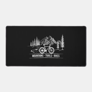 Mountain Trail Bikes - Cyclist Bike Rider Bicycle Desk Mat
