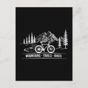 Mountain Trail Bikes - Cyclist Bike Rider Bicycle  Enclosure Card