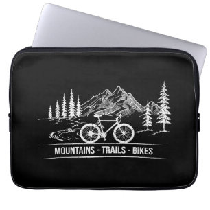 Mountain Trail Bikes - Cyclist Bike Rider Bicycle Laptop Sleeve
