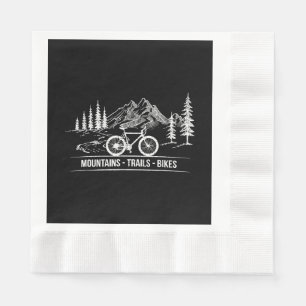 Mountain Trail Bikes - Cyclist Bike Rider Bicycle  Napkin