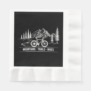 Mountain Trail Bikes - Cyclist Bike Rider Bicycle Napkin
