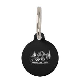 Mountain Trail Bikes - Cyclist Bike Rider Bicycle Pet Tag