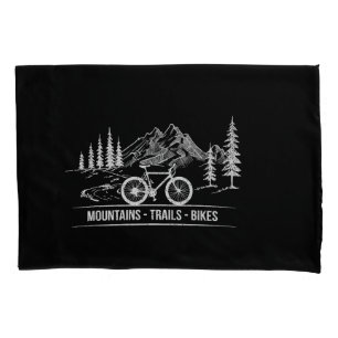 Mountain Trail Bikes - Cyclist Bike Rider Bicycle Pillowcase