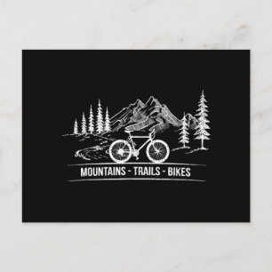 Mountain Trail Bikes - Cyclist Bike Rider Bicycle  Postcard