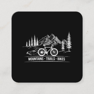 Mountain Trail Bikes - Cyclist Bike Rider Bicycle  Square Business Card