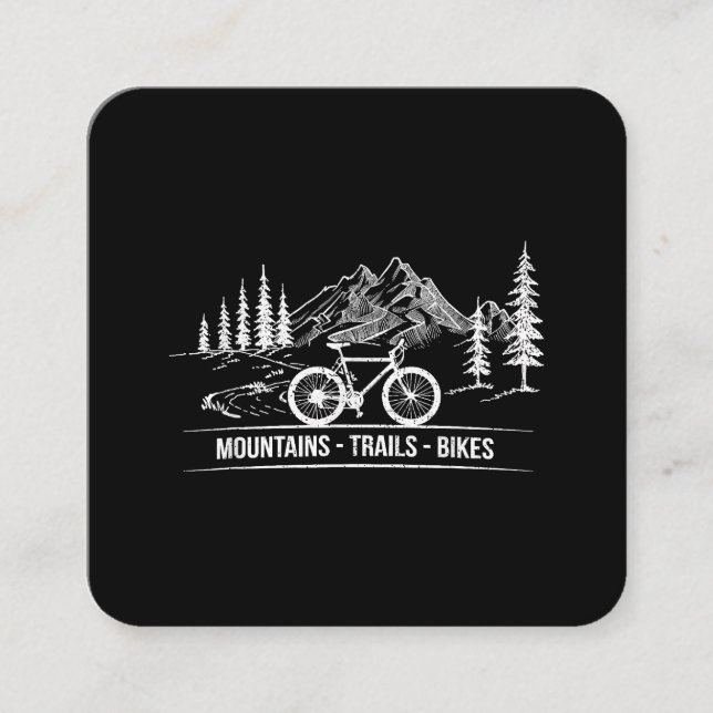 Mountain Trail Bikes - Cyclist Bike Rider Bicycle  Square Business Card (Front)