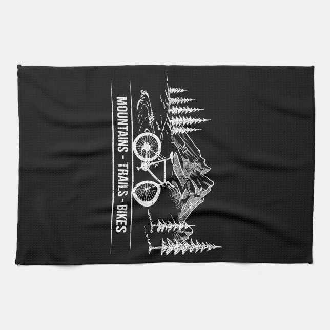 Mountain Trail Bikes - Cyclist Bike Rider Bicycle  Tea Towel (Horizontal)