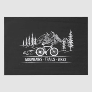 Mountain Trail Bikes - Cyclist Bike Rider Bicycle Tissue Paper