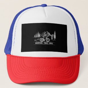 Mountain Trail Bikes - Cyclist Bike Rider Bicycle Trucker Hat