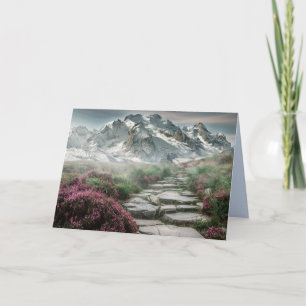 mountain trail greeting card