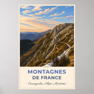 Mountain Trail Through the French Alps Poster