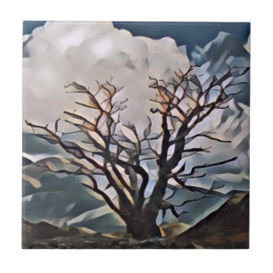 MOUNTAIN TREE CERAMIC TILE