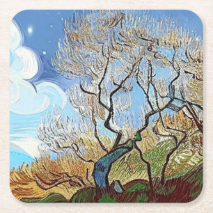  MOUNTAIN  TREE SQUARE PAPER COASTER