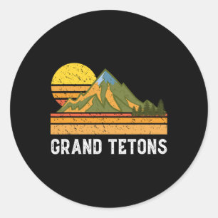 Mountain Vacation Gift- Mt. Climbing Hiking Grand Classic Round Sticker