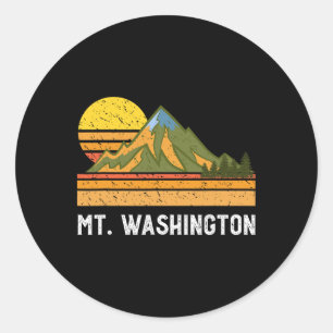 Mountain Vacation Gift- Mt Climbing Hiking Mount W Classic Round Sticker