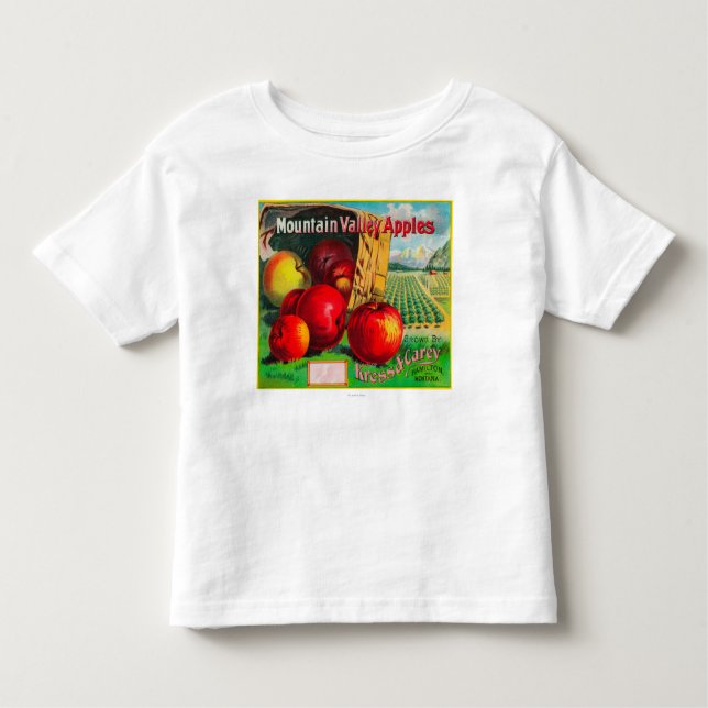Mountain Valley Apple LabelHamilton, MT Toddler T-Shirt (Front)