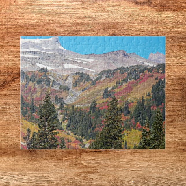 Mountain Valley Autumn Colour Landscape Jigsaw Puzzle (In Situ)