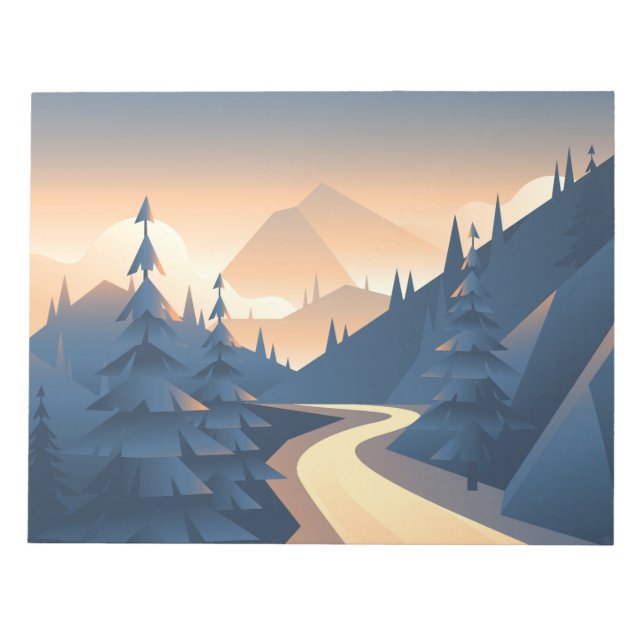 Mountain Valley Landscape Notepad (Front)