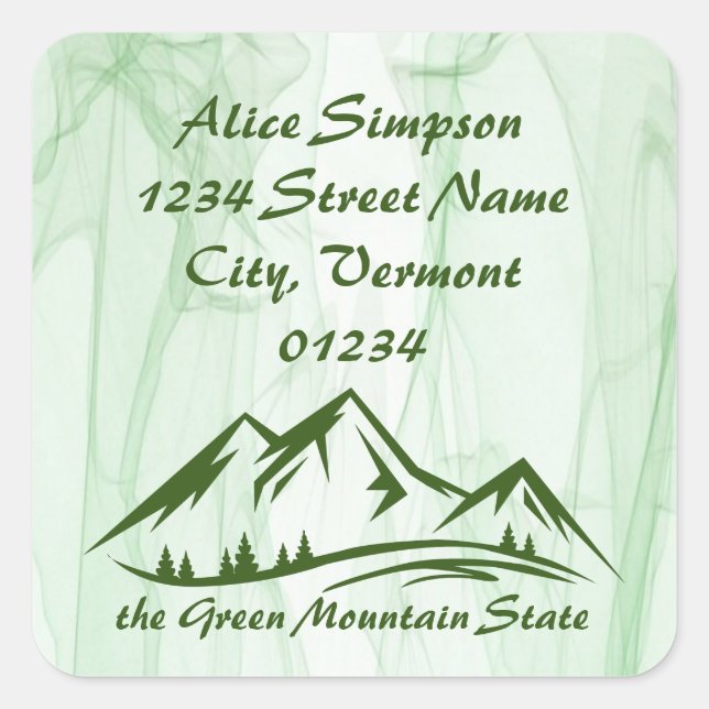 Mountain, Vermont Return Address Labels (Front)