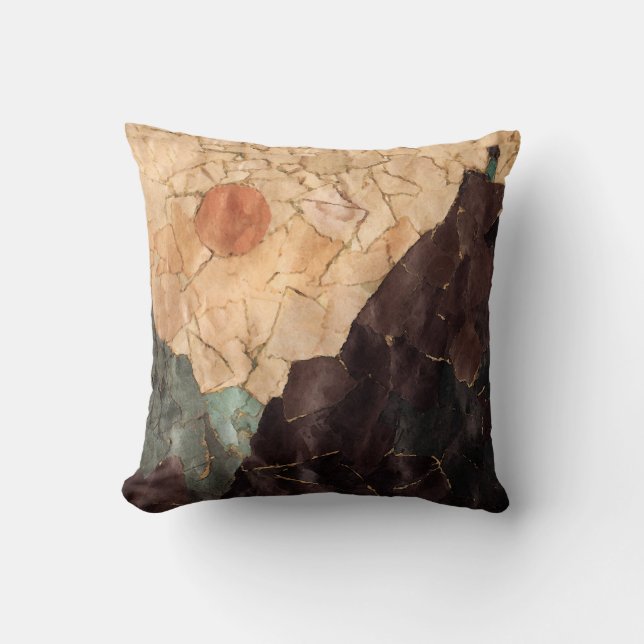 Mountain View Abstract Cushion (Front)
