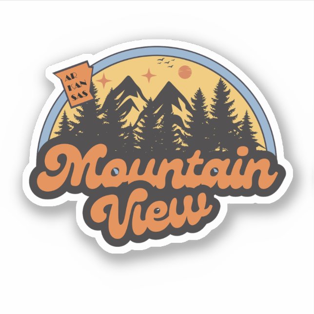 Mountain View, Arkansas  Sticker (Front)