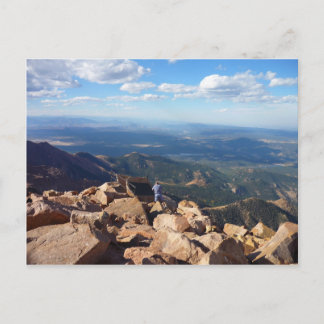 Mountain view at the top of Pikes Peak Postcard