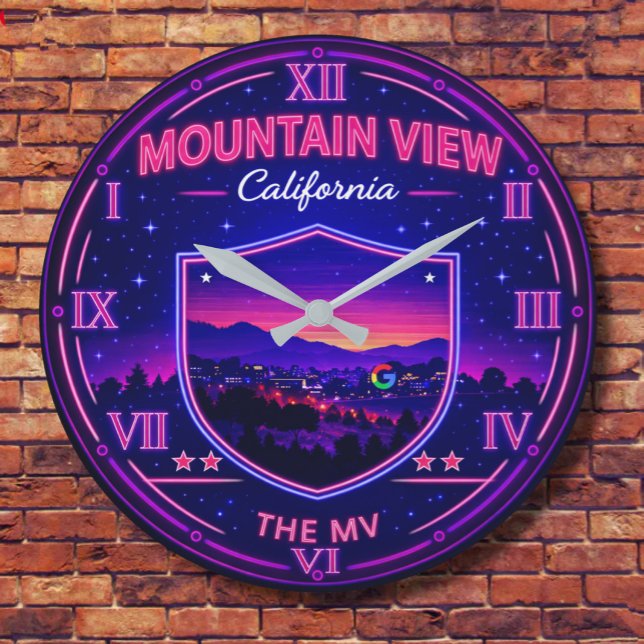 Mountain View California Tech Valley Large Clock (Creator Uploaded)