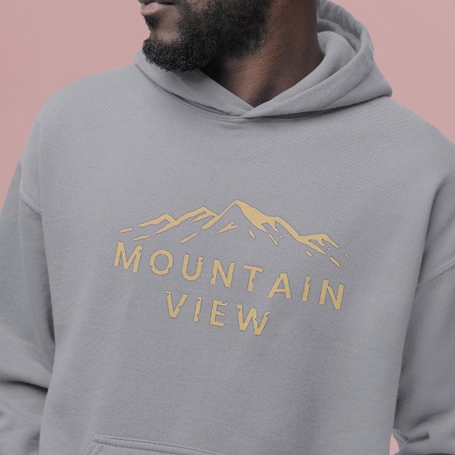 Mountain View In Beige Hoodie (Mountain View In Beige Hoodie)