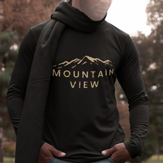 Mountain View In Beige T-Shirt (Creator Uploaded)