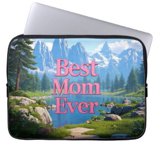 Mountain View Mother's Day Best Mum Ever Laptop Sleeve