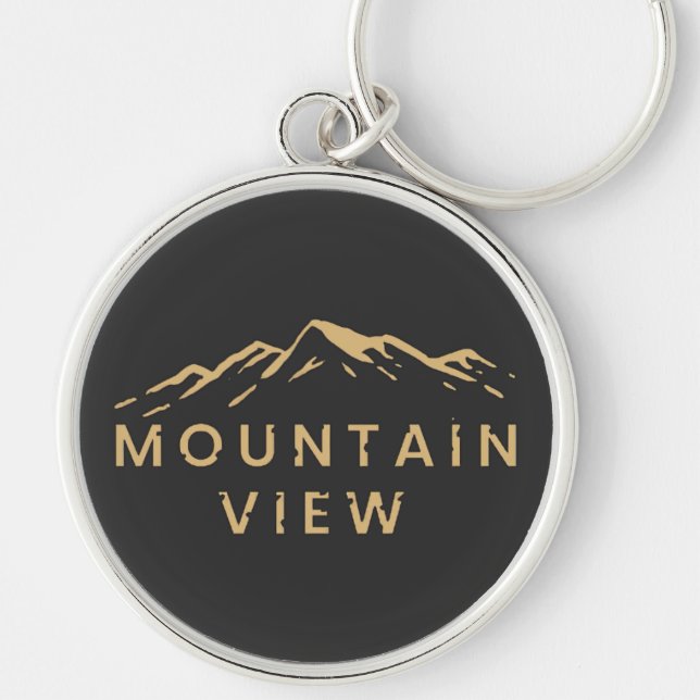 Mountain View Sketch Key Ring (Front)