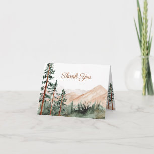Mountain View Wedding Thank You Cards