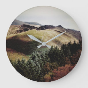 MOUNTAIN VIEWS OF WALES LARGE CLOCK