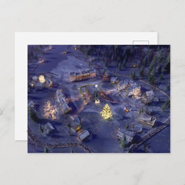 Mountain Village Christmas Postcard (Front/Back)