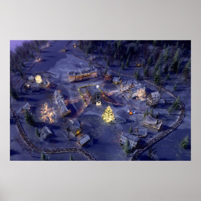 Mountain Village Christmas Print (Front)