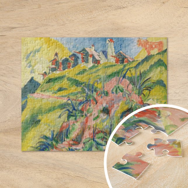 Mountain Village | Ernst Ludwig Kirchner Jigsaw Puzzle (Creator Uploaded)