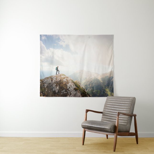 Mountain wanderer tapestry (In Situ (Horizontal))