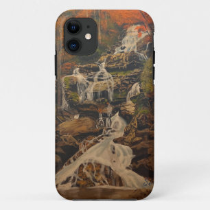 Mountain Water Fall, Original Art by Gary Poling iPhone 11 Case