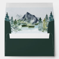 Mountain Watercolor Elegant Rustic Themed Wedding