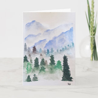Mountain Watercolor Greeting Card