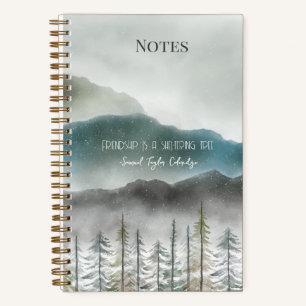 Mountain Watercolor Spiral Notebook