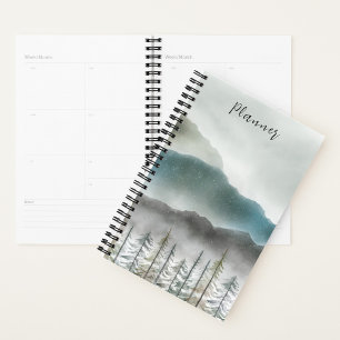 Mountain Watercolor Spiral Notebook 5.5x8.5