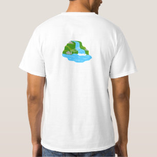 Mountain Waterfall Art – Peaceful Nature T-Shirt