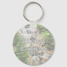 Mountain Waterfall Backpack Tag