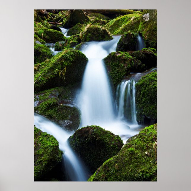 Mountain Waterfall Poster (Front)