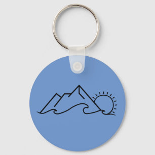 Mountain Wave Sun Key Ring