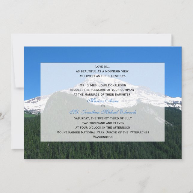 Mountain Wedding Invitation (Front)