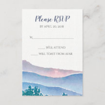 Mountain Wedding Invitation Suite - RSVP Card