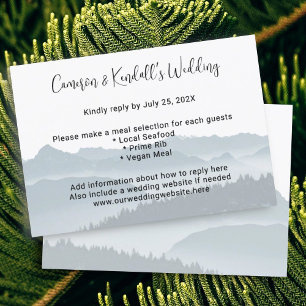 Mountain Wedding Menu Online Reply Cards